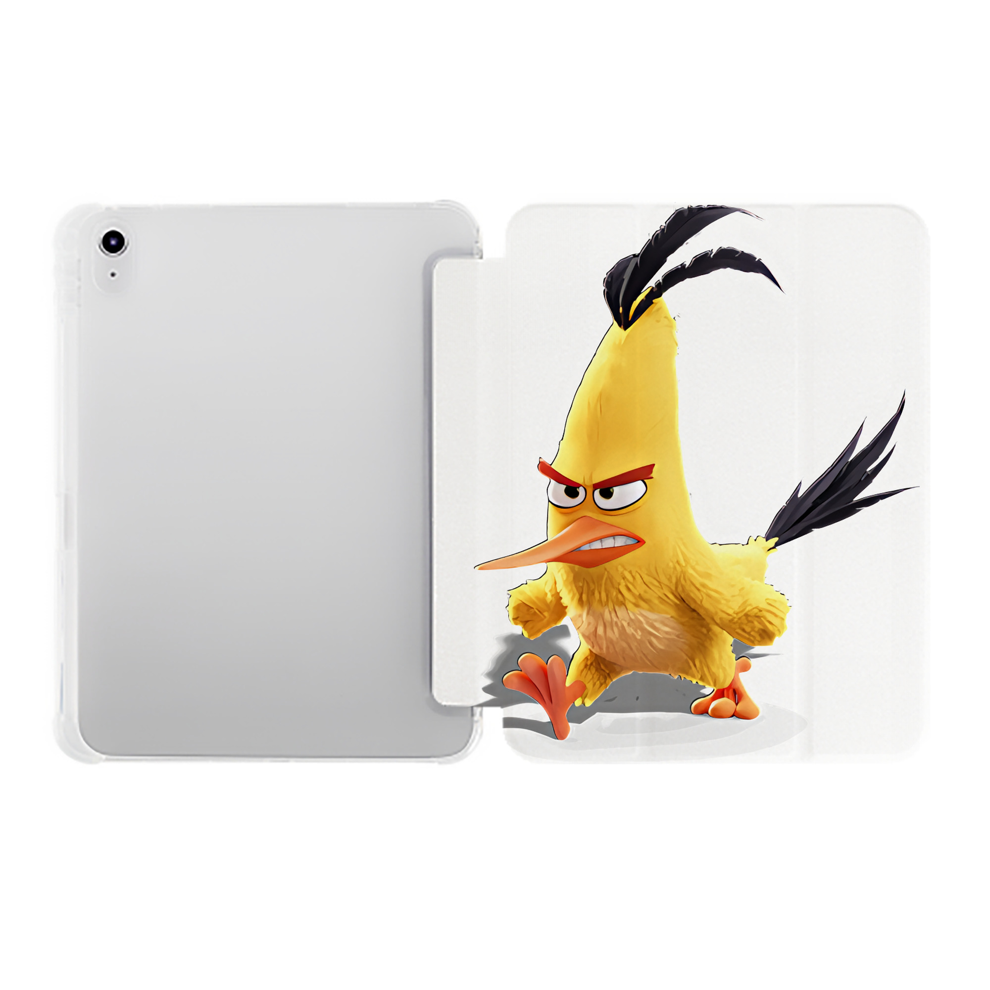 （画像用） Angry Birds アングリーバード IPad ケース ペン収納付き 三つ折りスタンド PUレザー×シリコン 対応機種9.5/10.5/10.9インチ